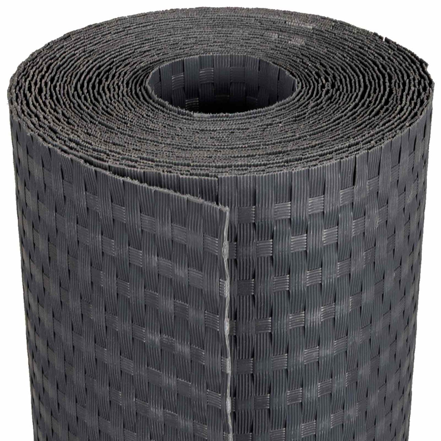 Balcony Screen Dark Grey 1000 x 80 cm Poly Rattan