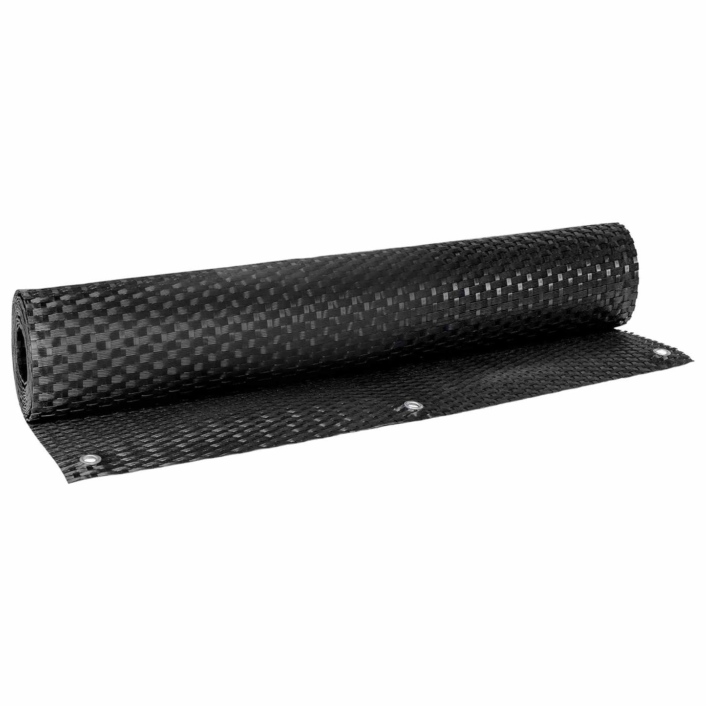 Balcony Screen with Eyelets Black