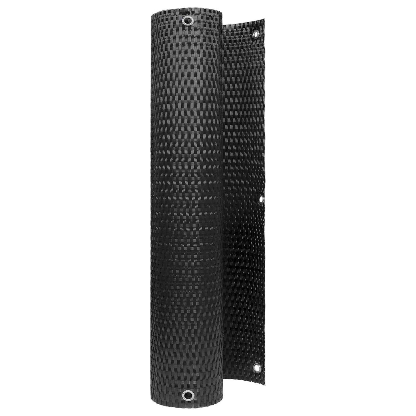 Balcony Screen with Eyelets Black