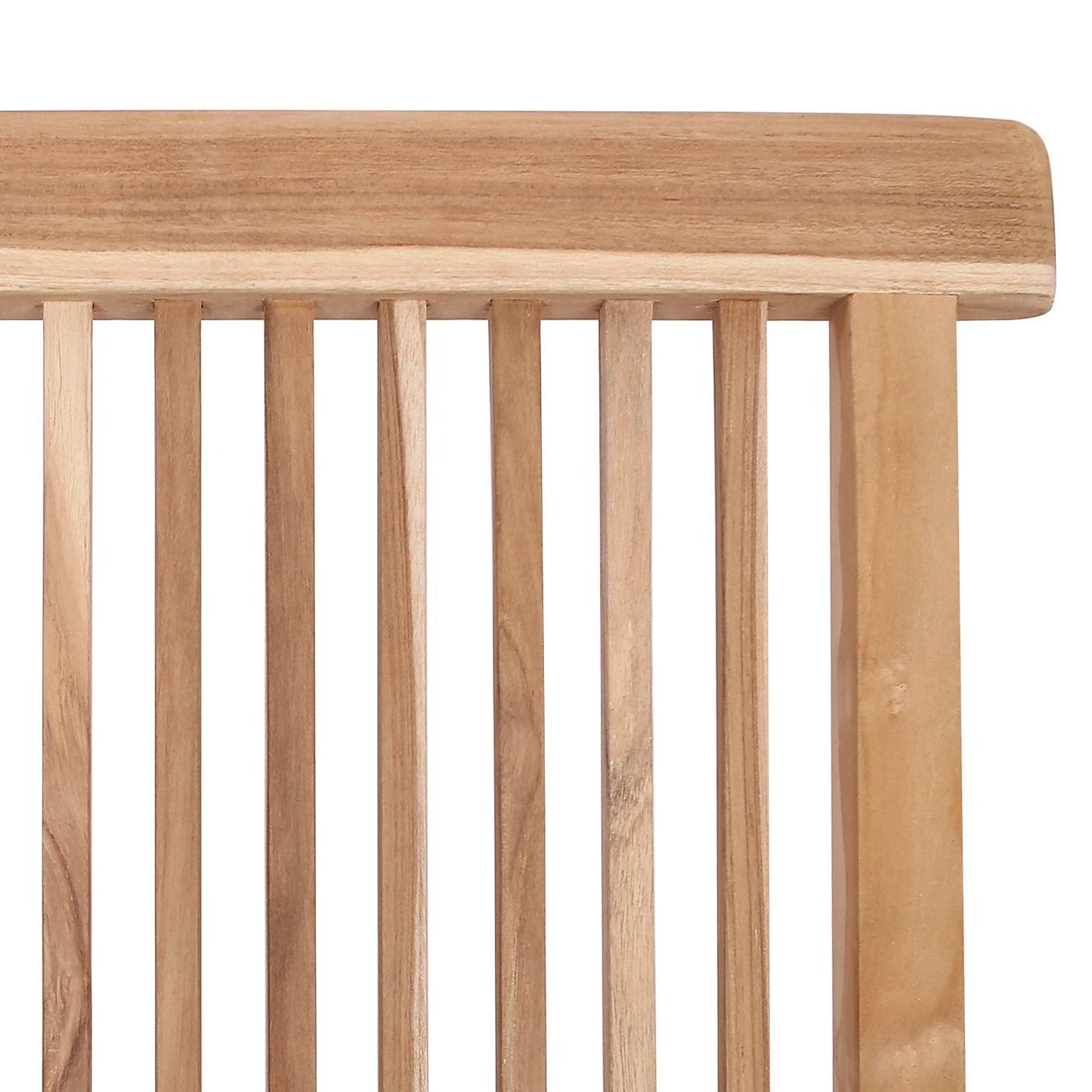 Folding Garden Chair 4 pcs Natural Solid Teak Wood