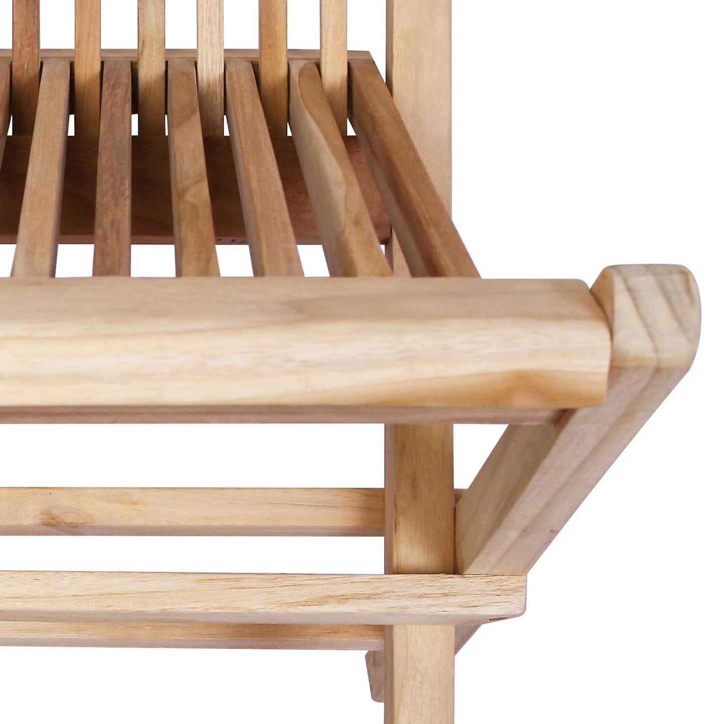 Folding Garden Chair 4 pcs Natural Solid Teak Wood