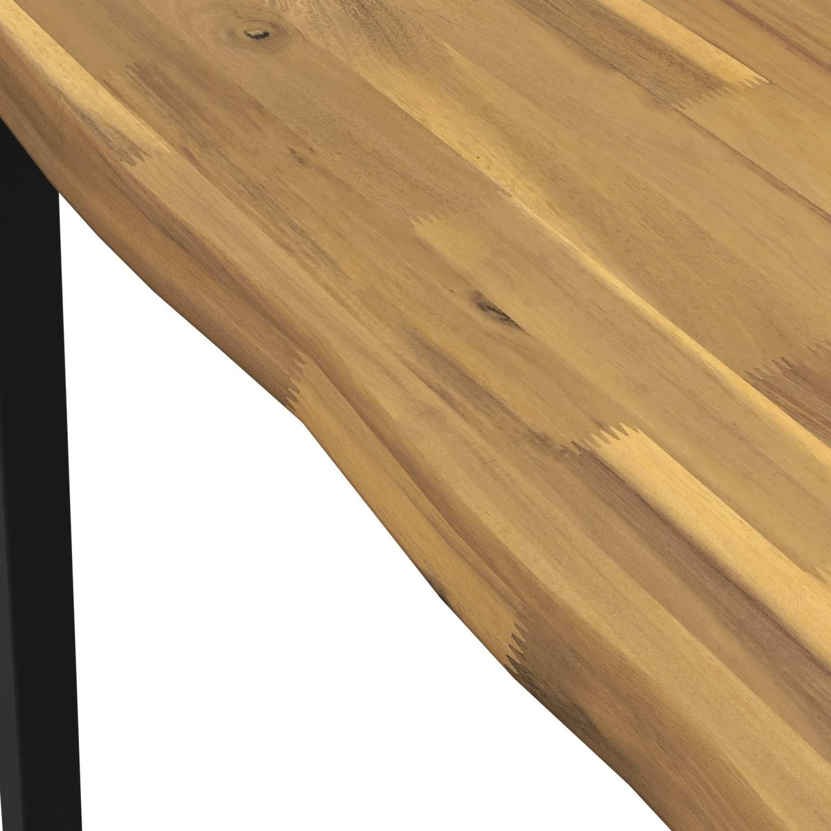 60 x 55 x 75 cm Solid Acacia Wood White and Black Rectangular