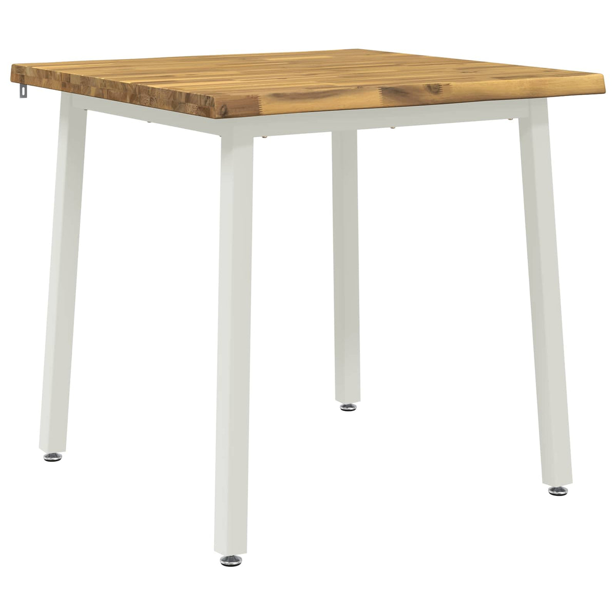 60 x 55 x 75 cm Solid Acacia Wood White Rectangular