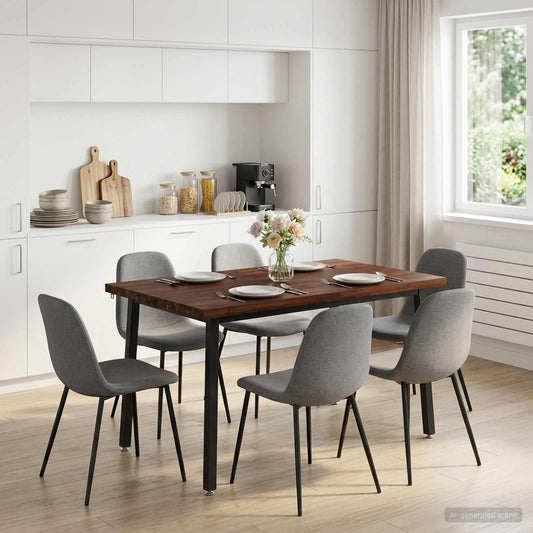 90 x 55 x 75 cm Solid Acacia Wood Dark Brown and Black