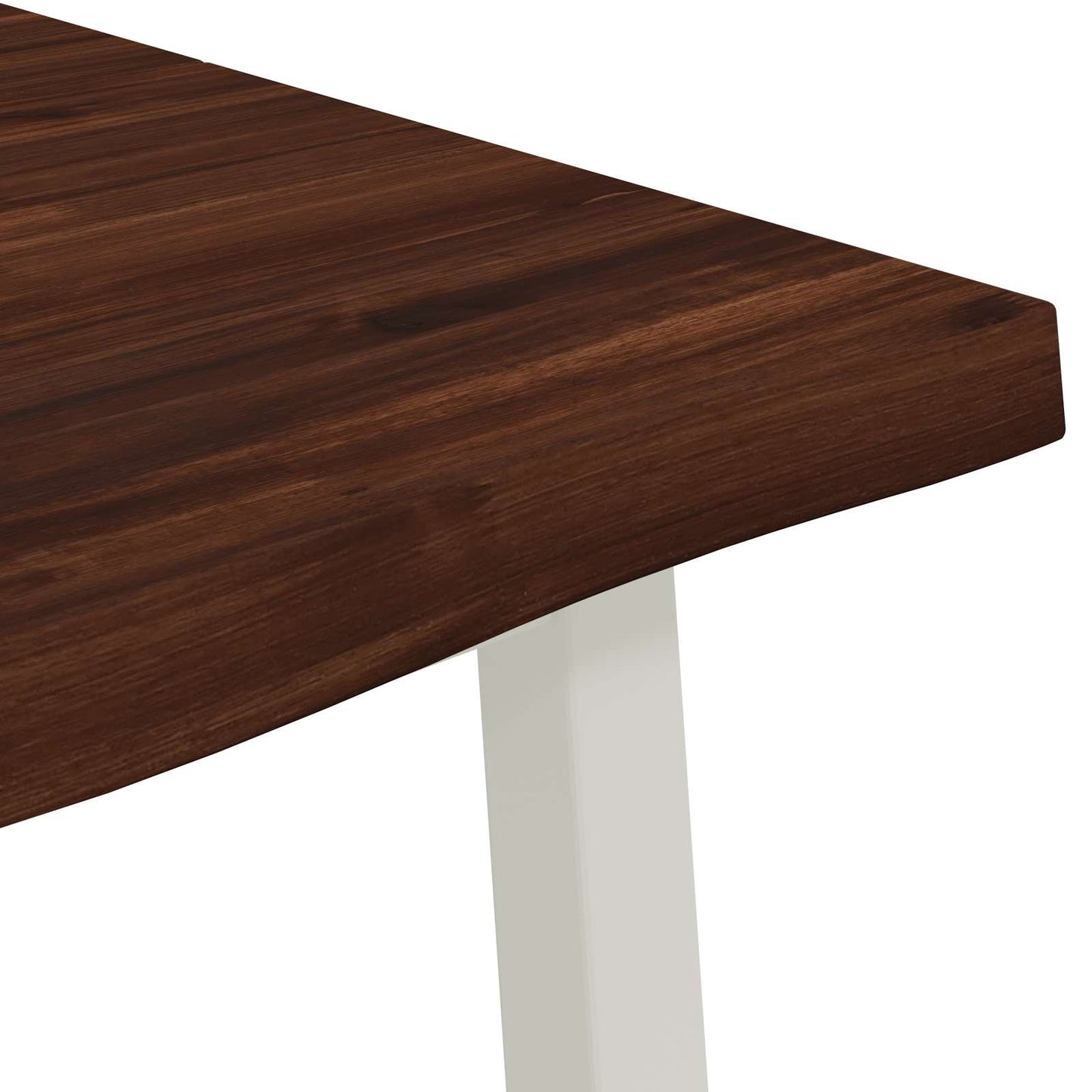 90 x 55 x 75 cm Solid Acacia Wood Dark Brown and White