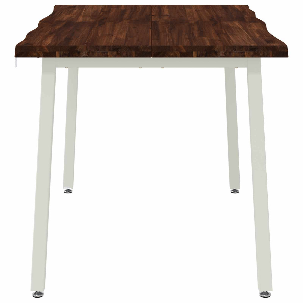 90 x 55 x 75 cm Solid Acacia Wood Dark Brown and White