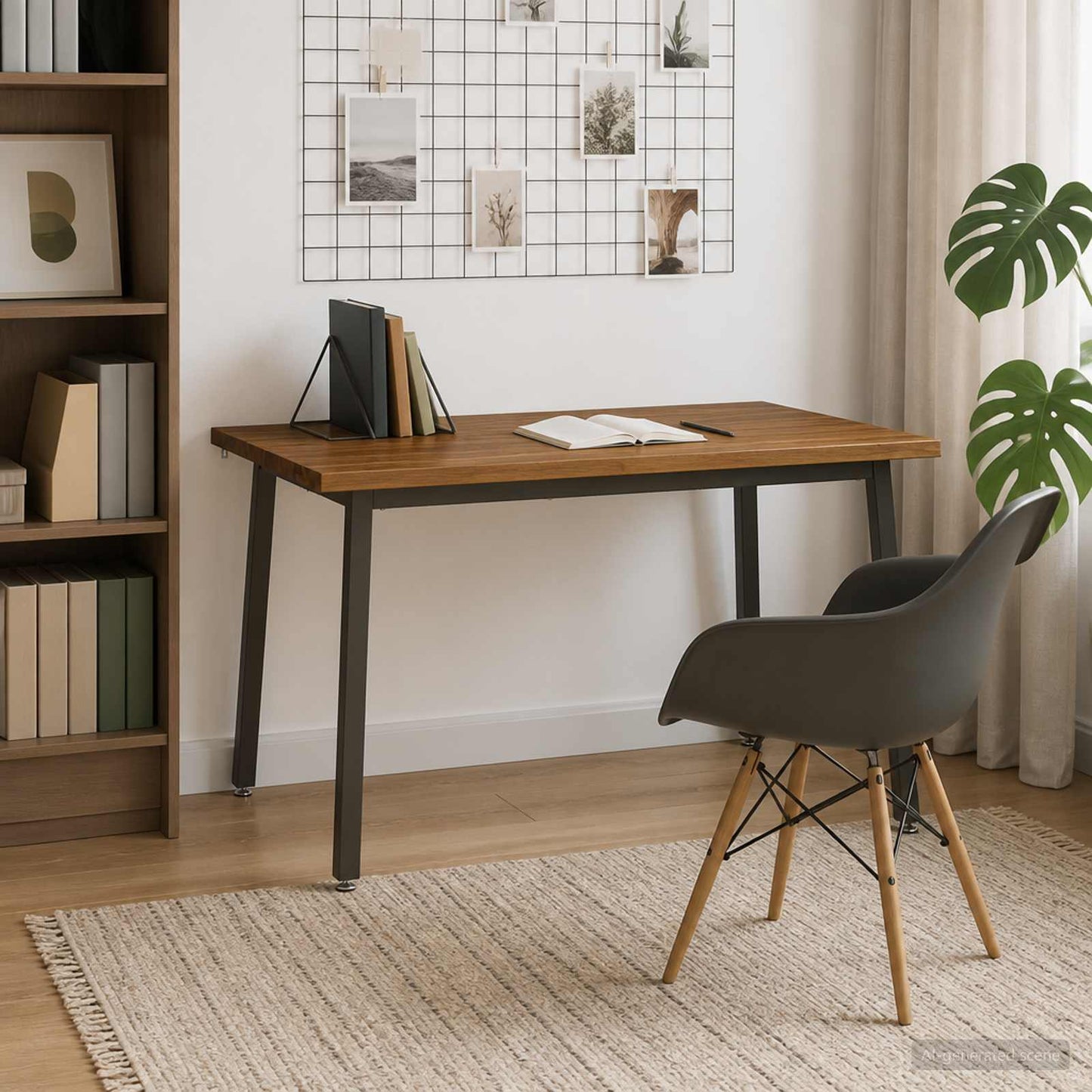 90 x 55 x 75 cm Solid Acacia Wood Natural and Coffee