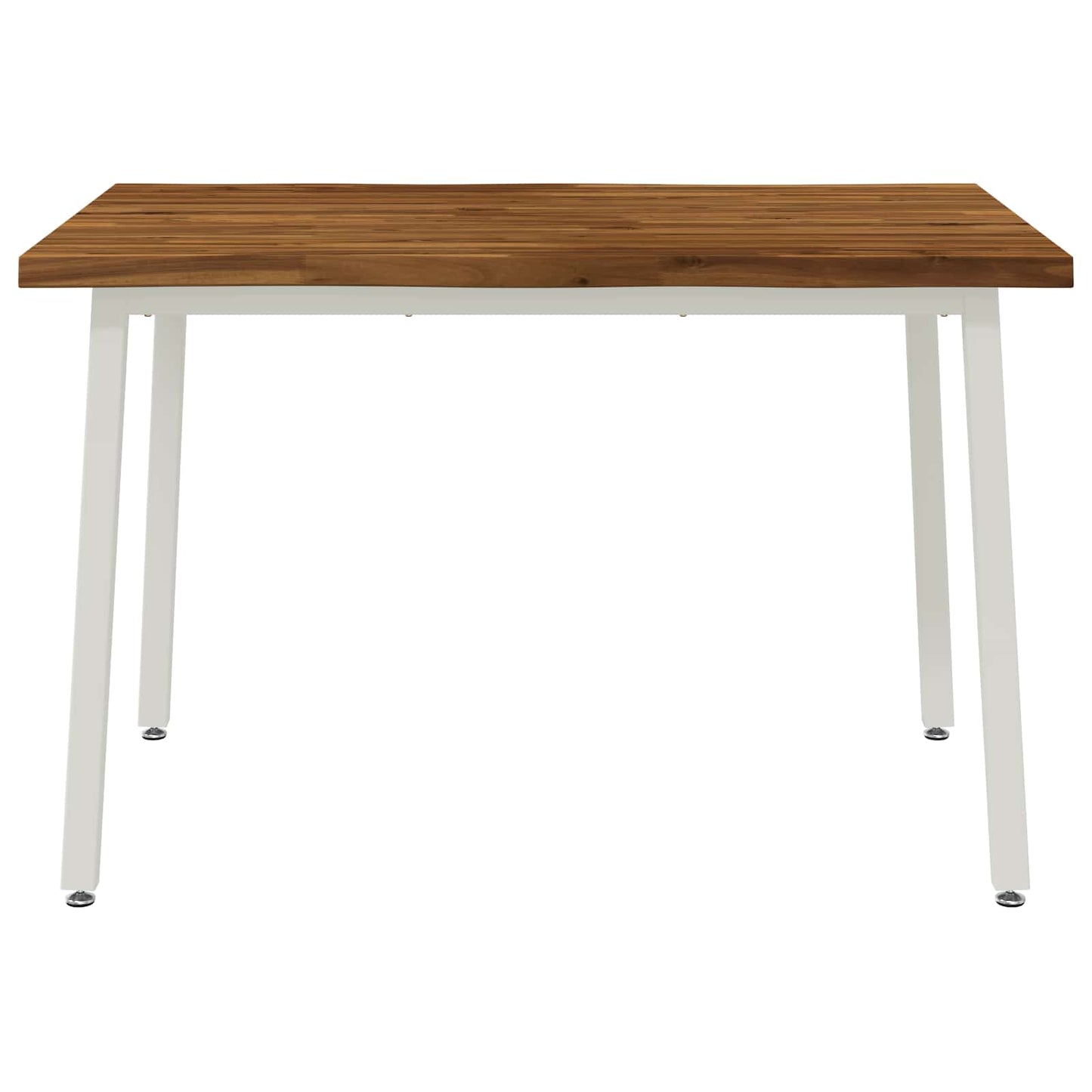 90 x 55 x 75 cm Solid Acacia Wood Natural and White Rectangular