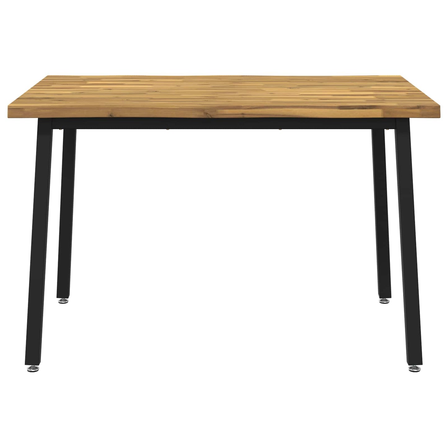 90 x 55 x 75 cm Solid Acacia Wood White and Black Rectangular