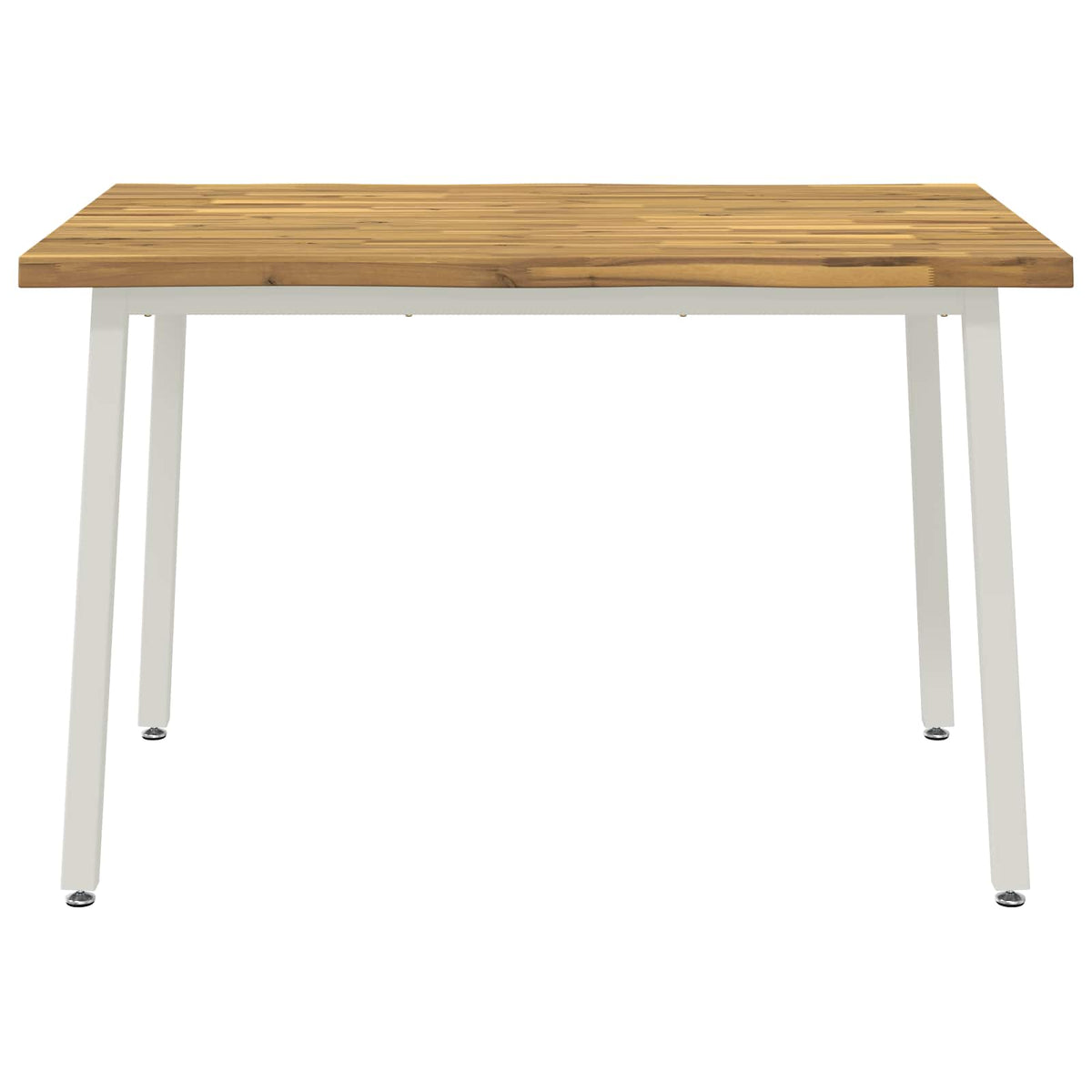 90 x 55 x 75 cm Solid Acacia Wood White Rectangular