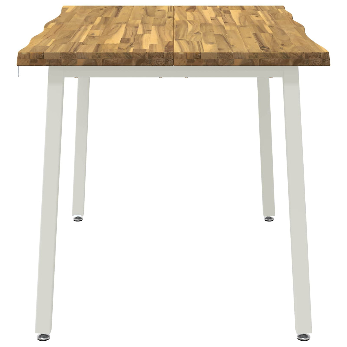 90 x 55 x 75 cm Solid Acacia Wood White Rectangular