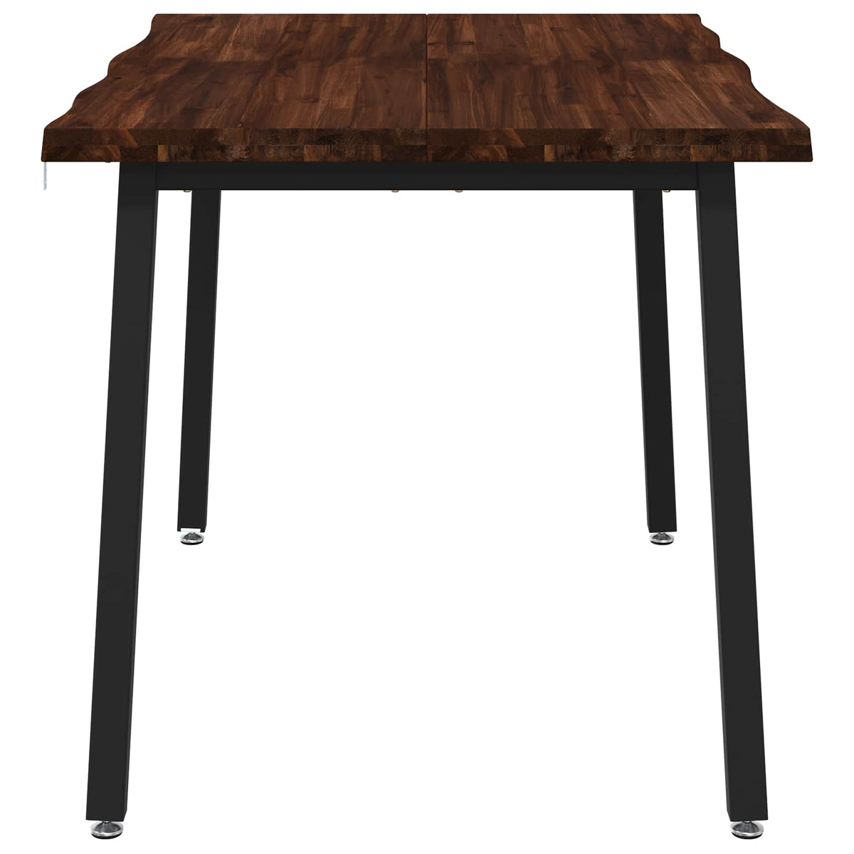 110 x 55 x 75 cm Solid Acacia Wood Dark Brown and Black