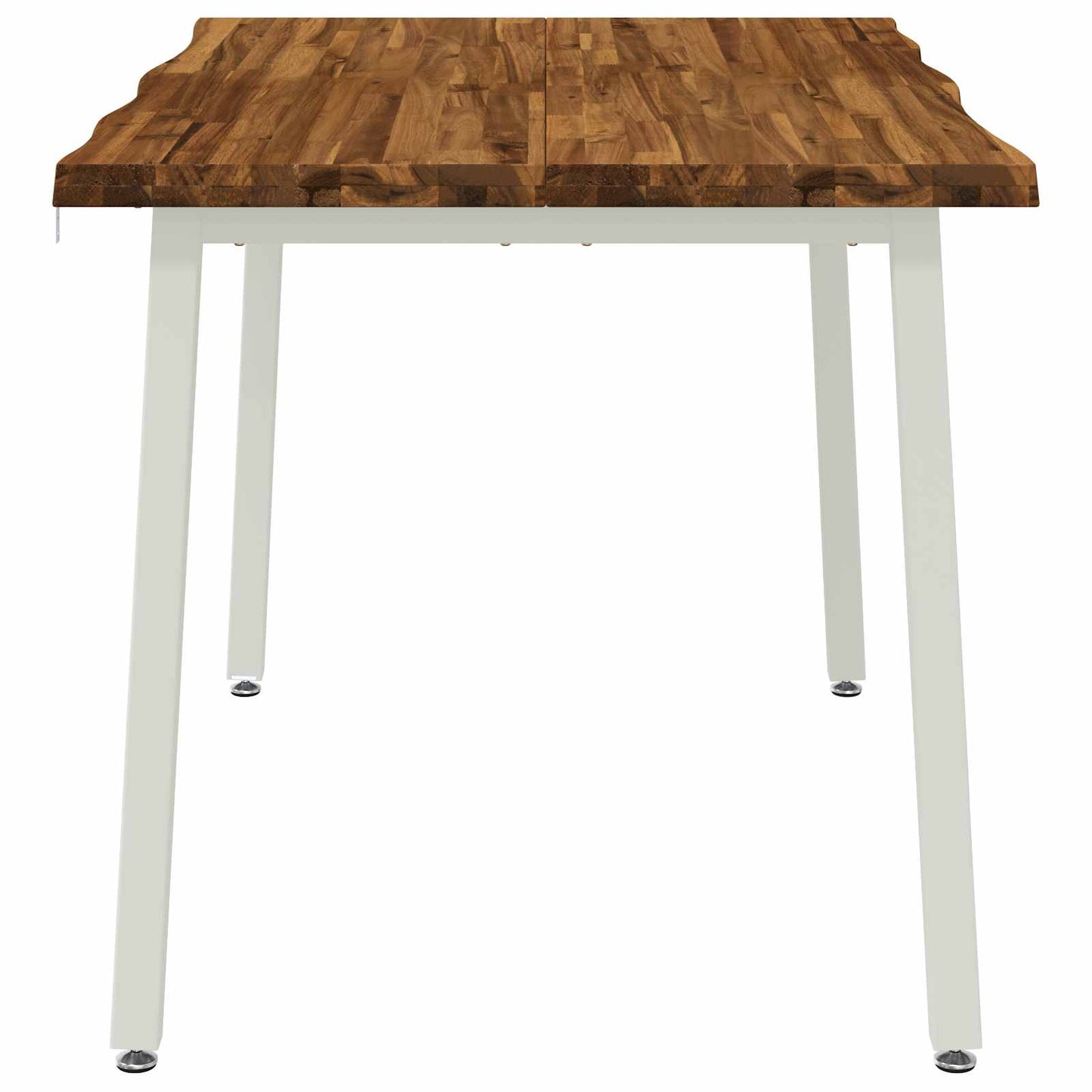110 x 55 x 75 cm Solid Acacia Wood Natural and White