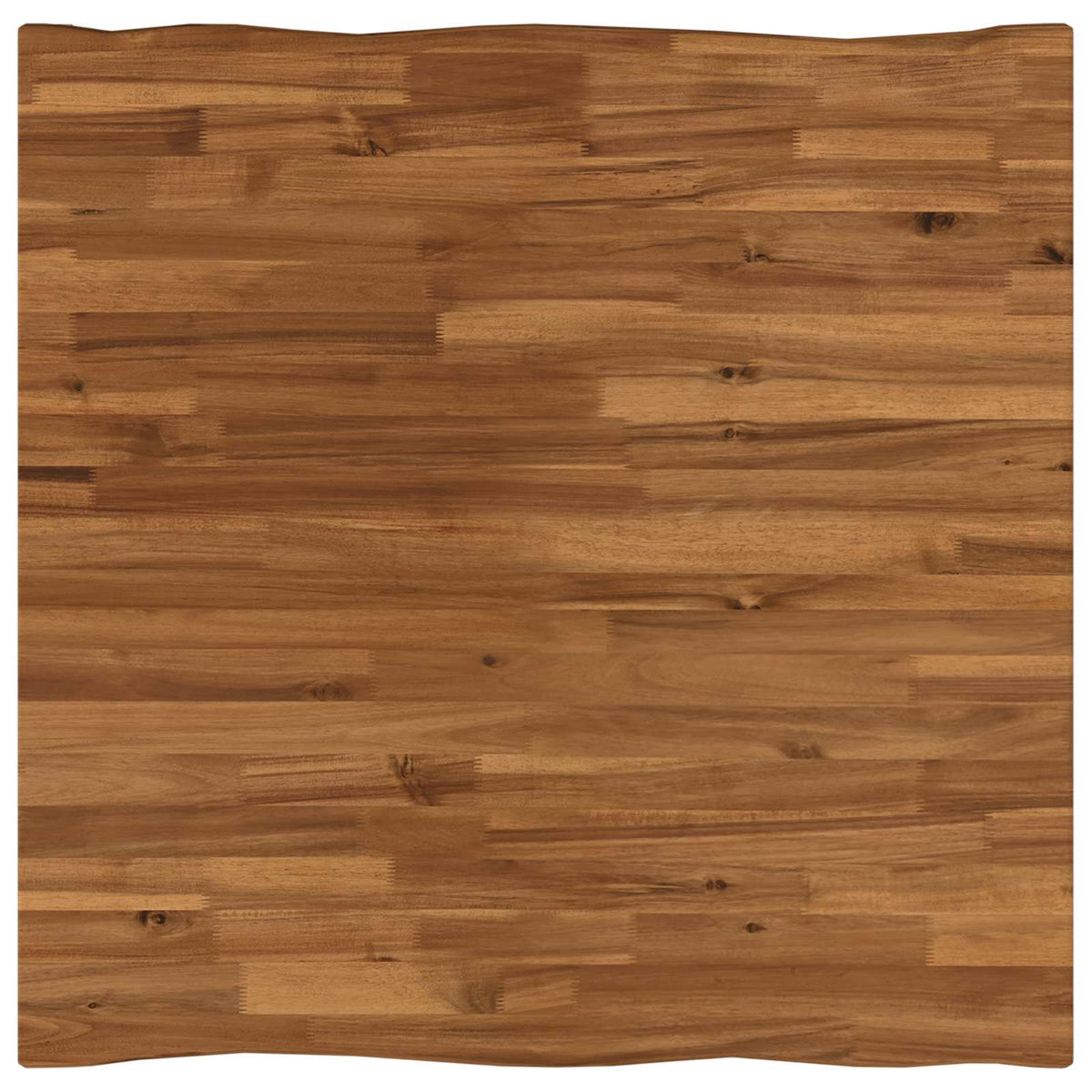 70 x 70 x 75 cm Solid Acacia Wood Natural and White Square