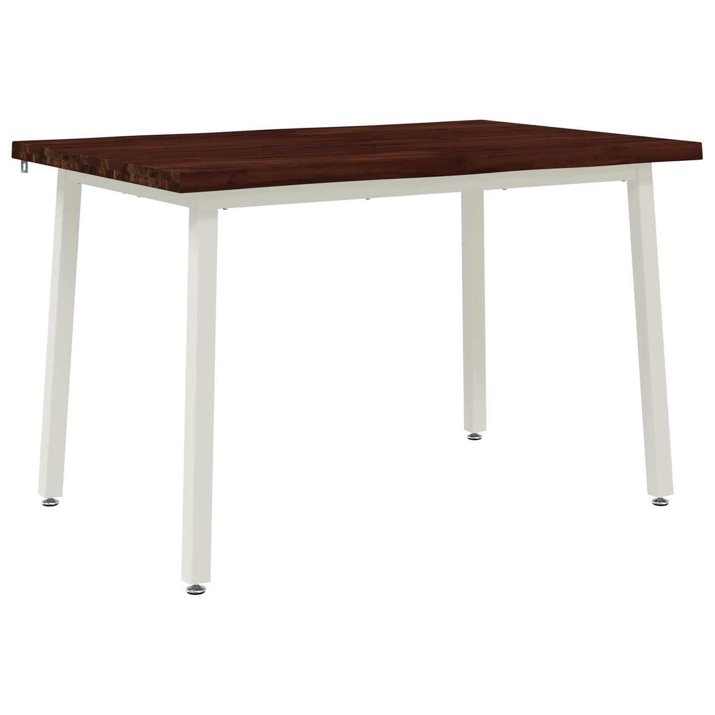 120 x 70 x 75 cm Solid Acacia Wood Dark Brown and White