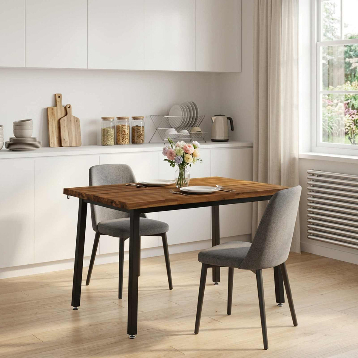 Live Edge Dining Table 120 x 70 x 75 cm Solid Acacia Wood