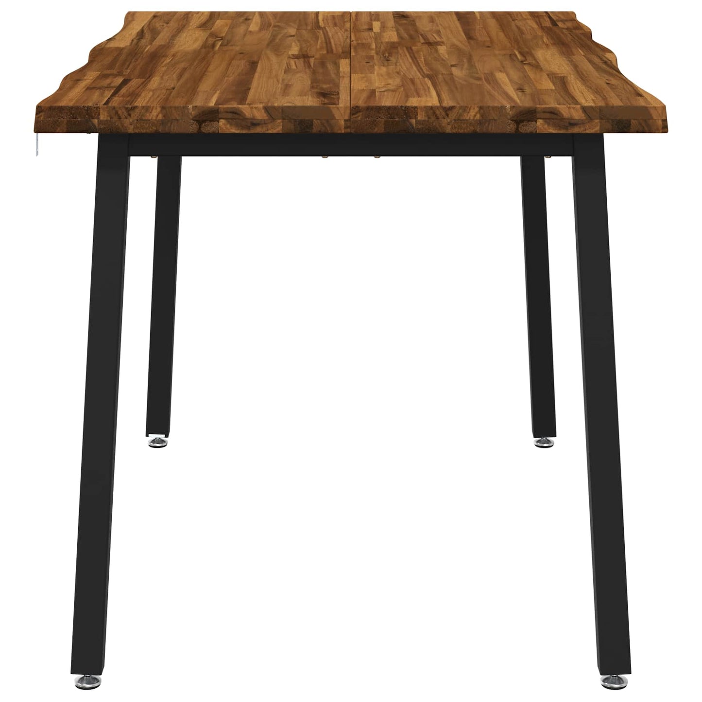 120 x 80 x 75 cm Solid Acacia Wood Natural and Black