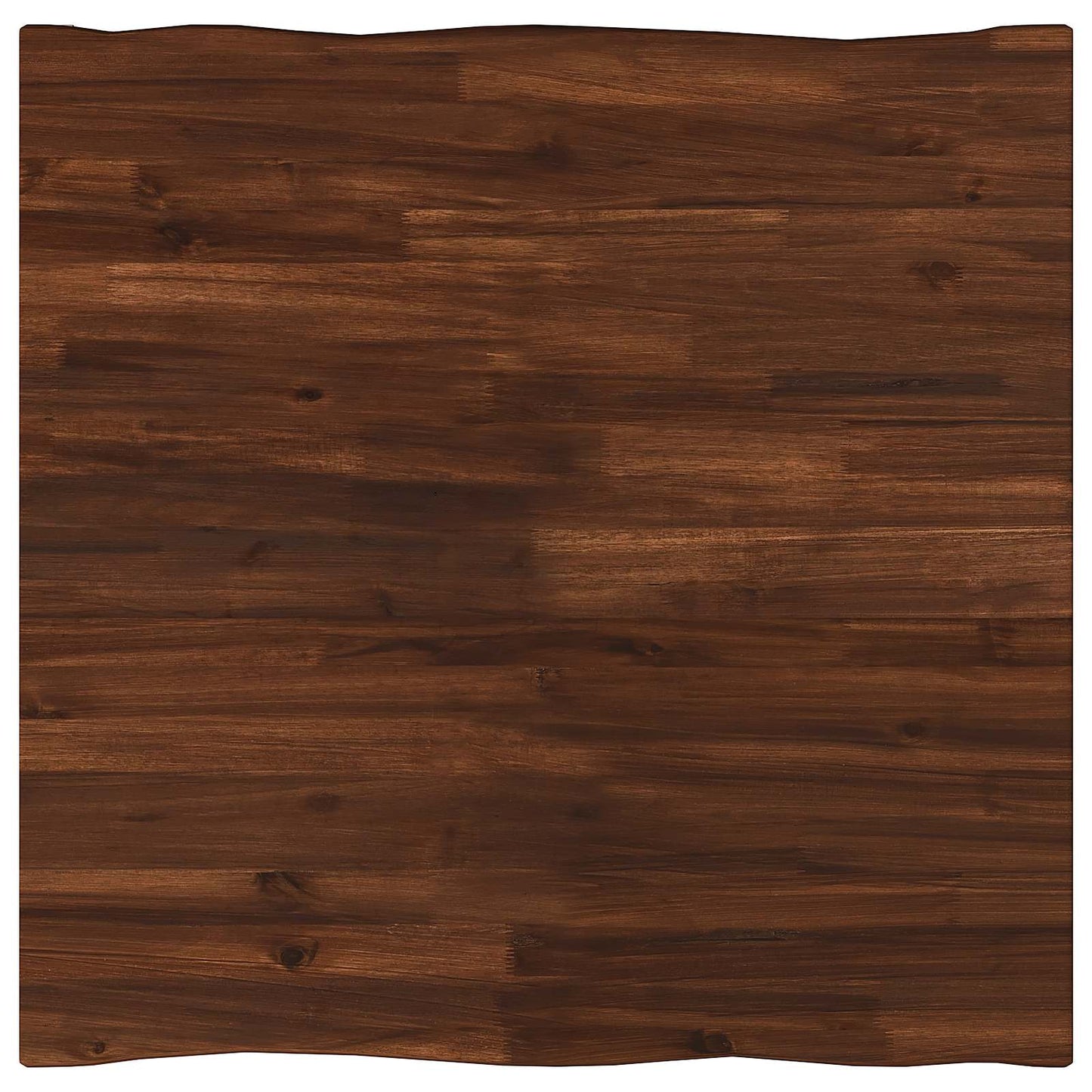 90 x 90 x 75 cm Solid Acacia Wood Dark Brown and Black Square
