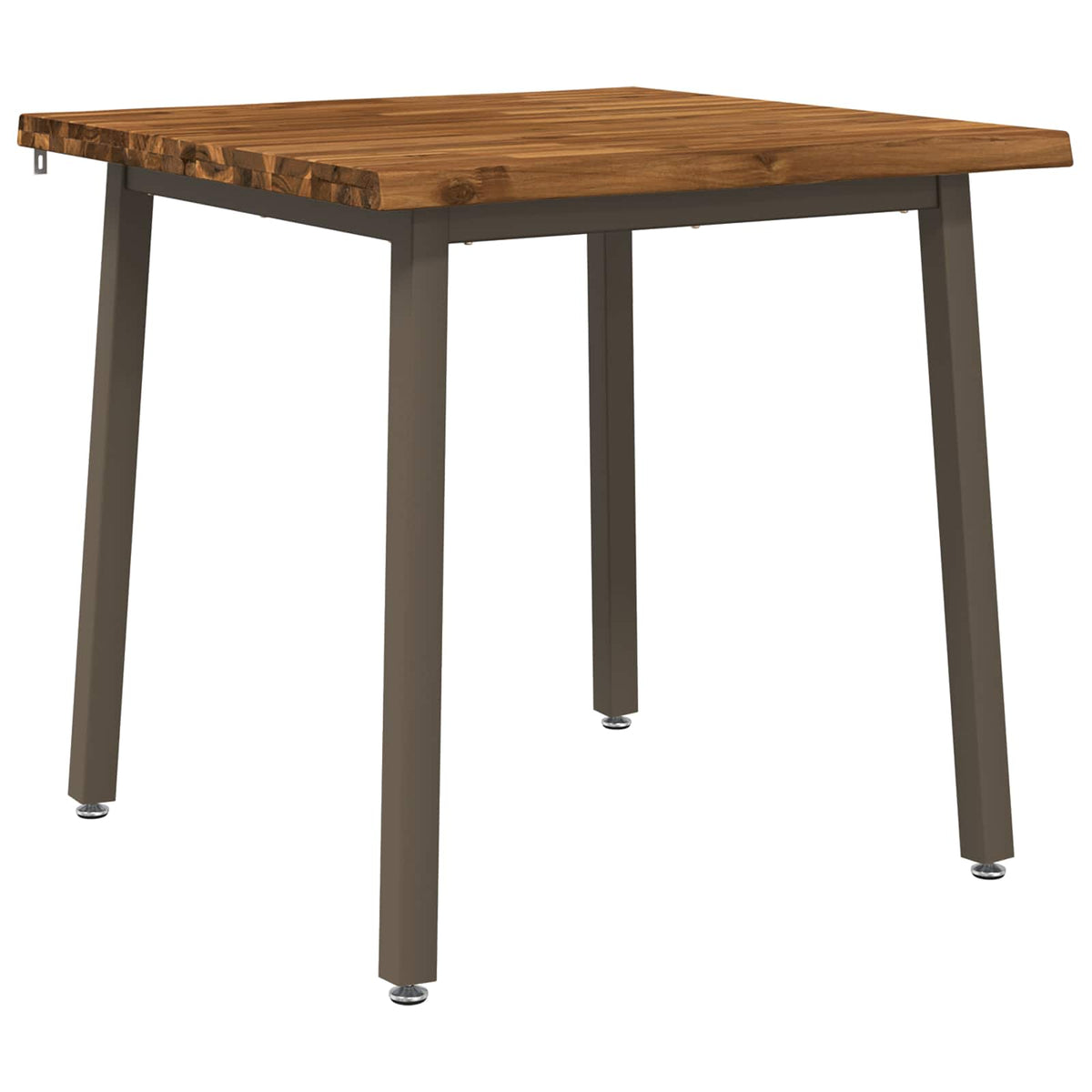 90 x 90 x 75 cm Solid Acacia Wood Natural and Coffee Square