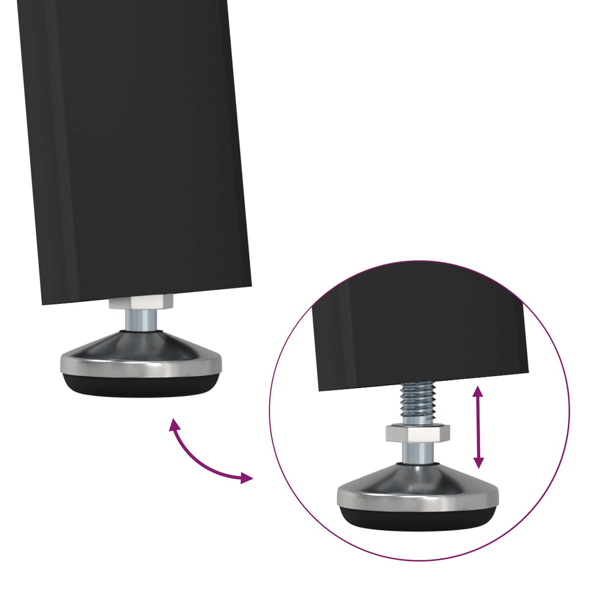 120 x 90 x 75 cm Solid Acacia Wood Natural and Black