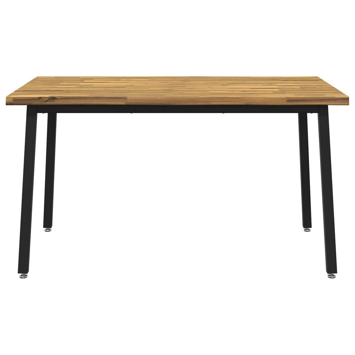 120 x 90 x 75 cm Solid Acacia Wood White and Black Rectangular