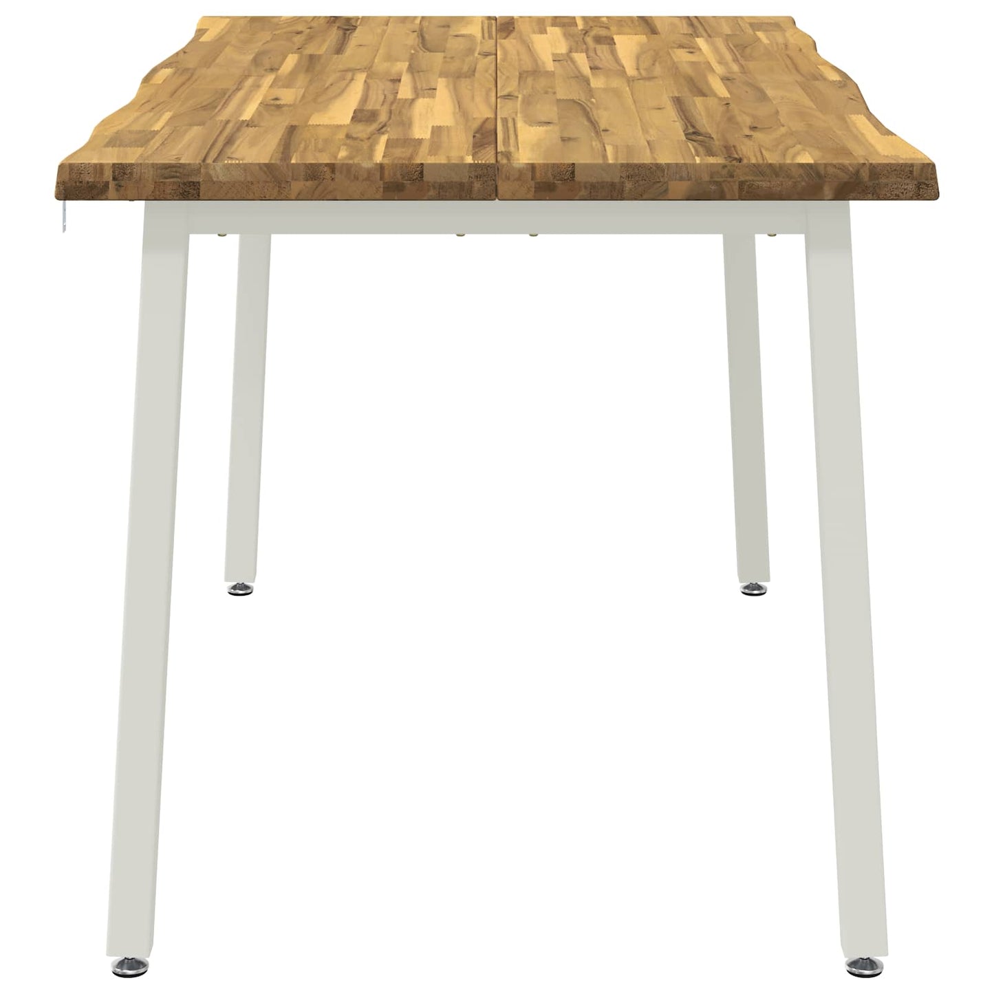 120 x 90 x 75 cm Solid Acacia Wood White Rectangular