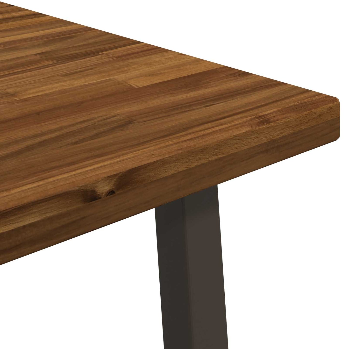60 x 55 x 75 cm Solid Acacia Wood Natural and Coffee