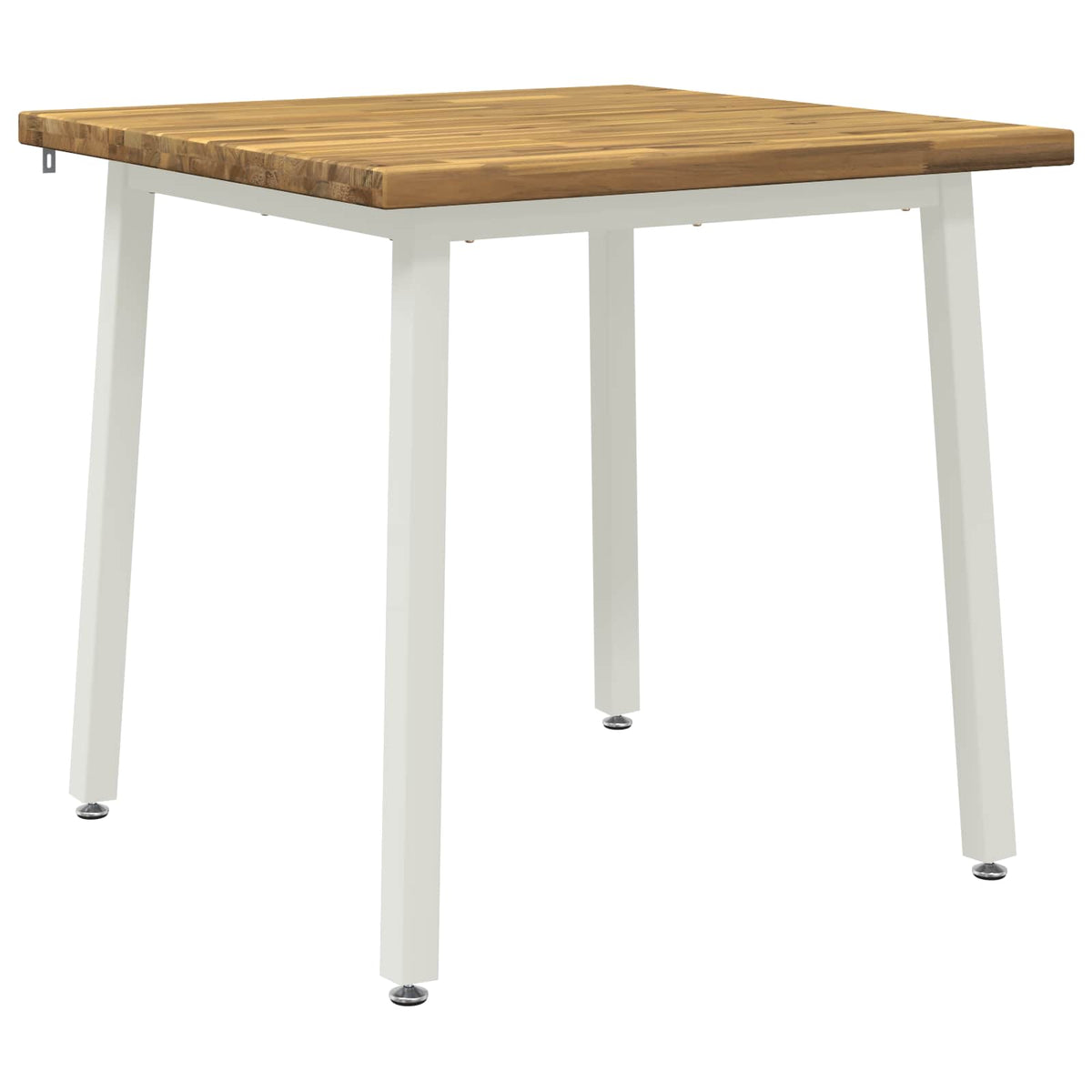 60 x 55 x 75 cm Solid Acacia Wood White Rectangular