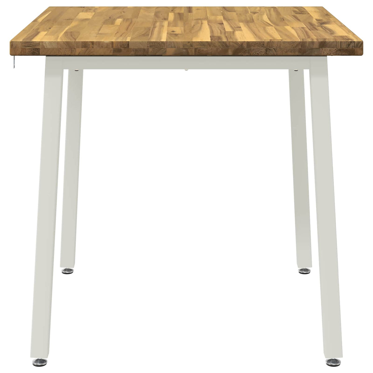 60 x 55 x 75 cm Solid Acacia Wood White Rectangular