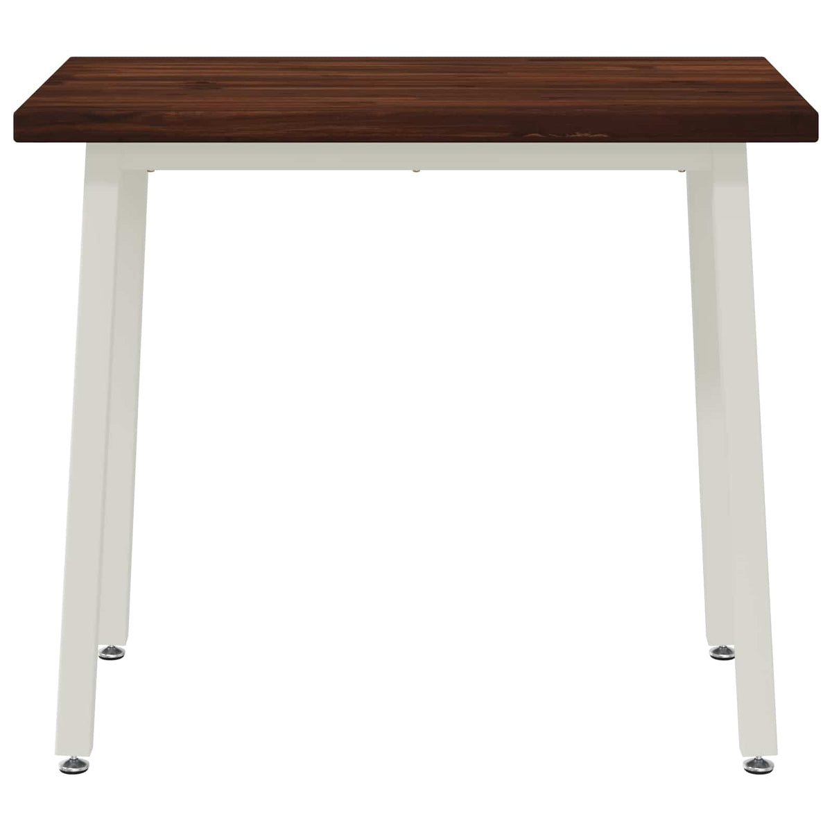 90 x 55 x 75 cm Solid Acacia Wood Dark Brown and White