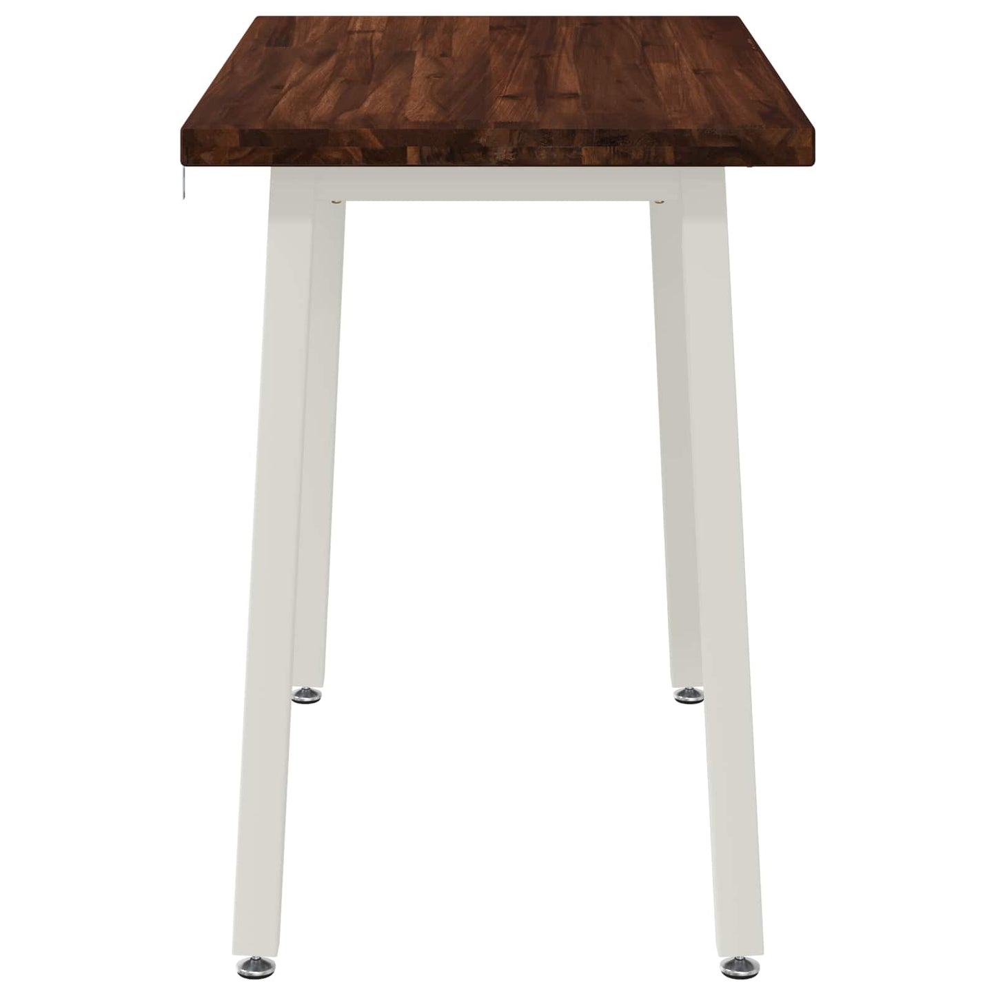 90 x 55 x 75 cm Solid Acacia Wood Dark Brown and White
