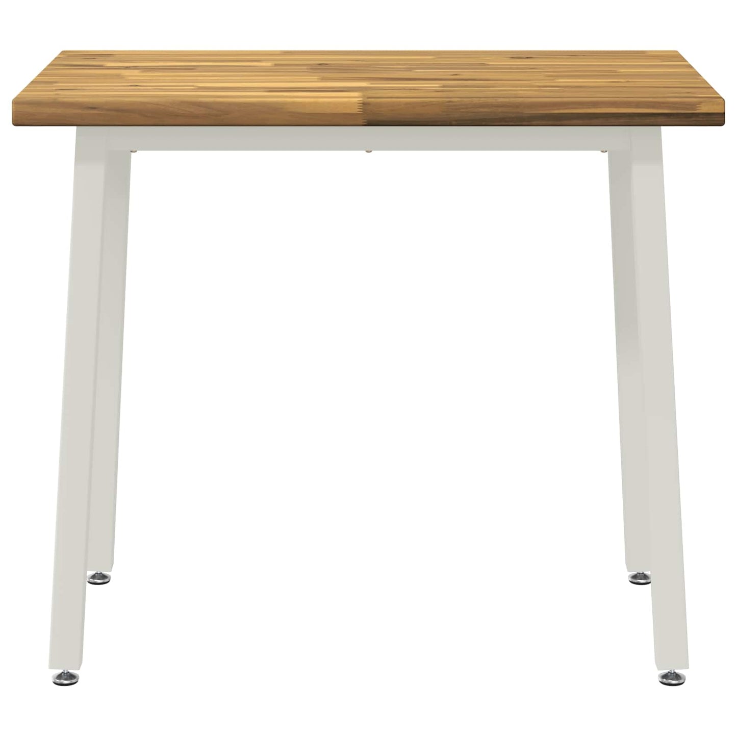 90 x 55 x 75 cm Solid Acacia Wood White Rectangular