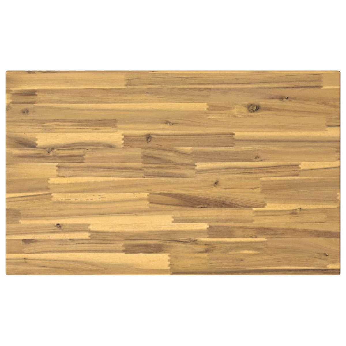 110 x 55 x 75 cm Solid Acacia Wood White Rectangular