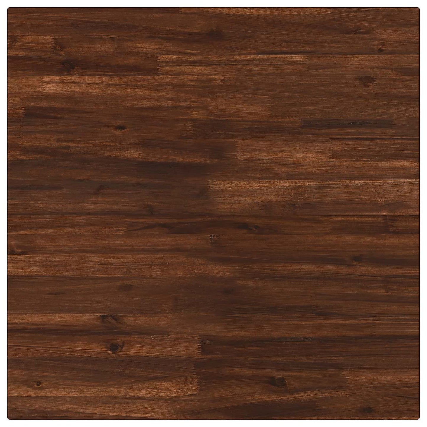 70 x 70 x 75 cm Solid Acacia Wood Dark Brown and Black Square