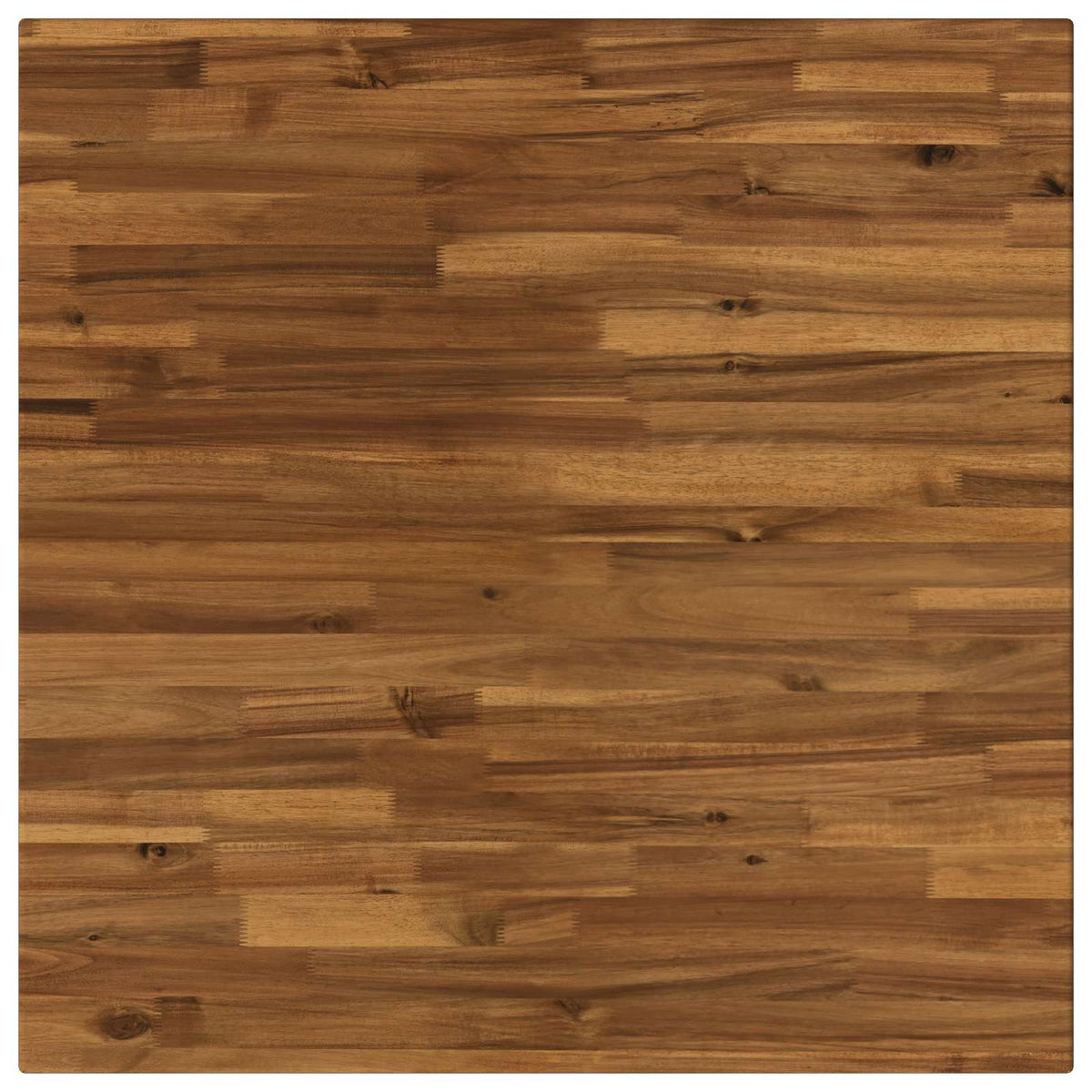 70 x 70 x 75 cm Solid Acacia Wood Natural and Black Square