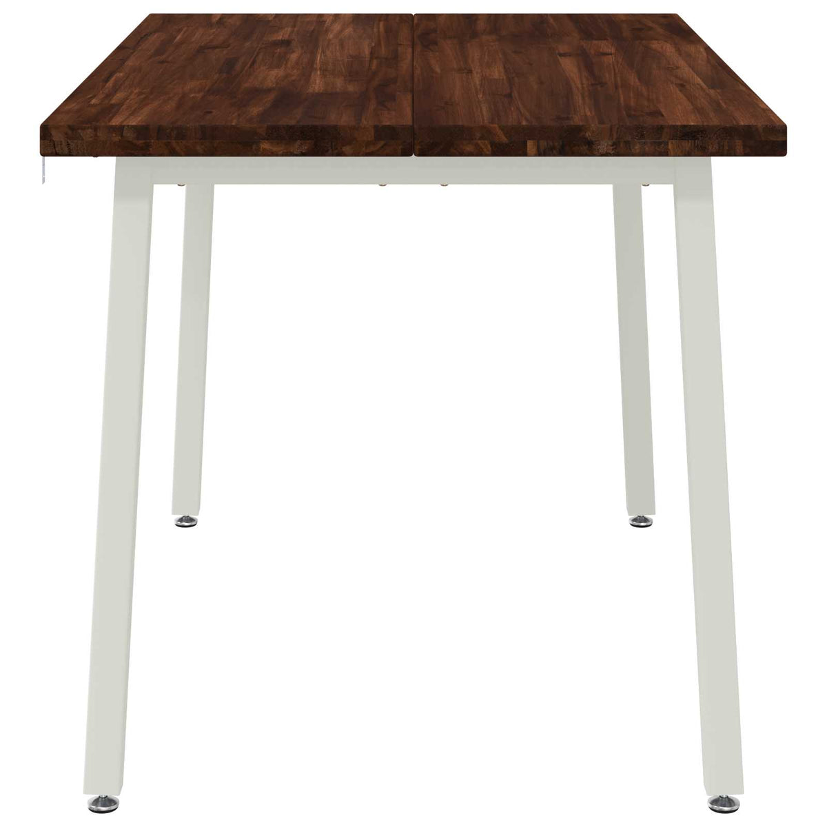 120 x 70 x 75 cm Solid Acacia Wood Dark Brown and White