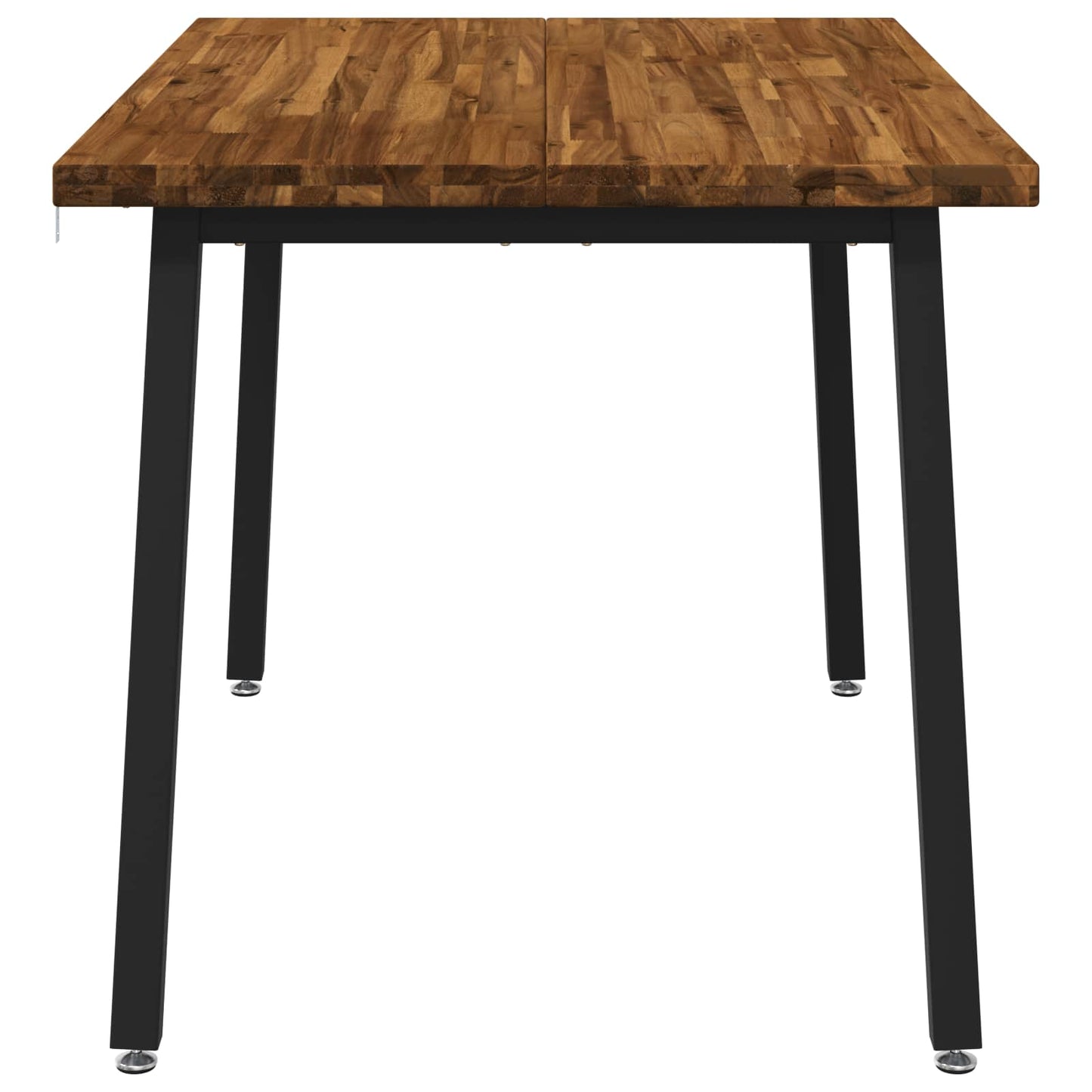120 x 70 x 75 cm Solid Acacia Wood Natural and Black