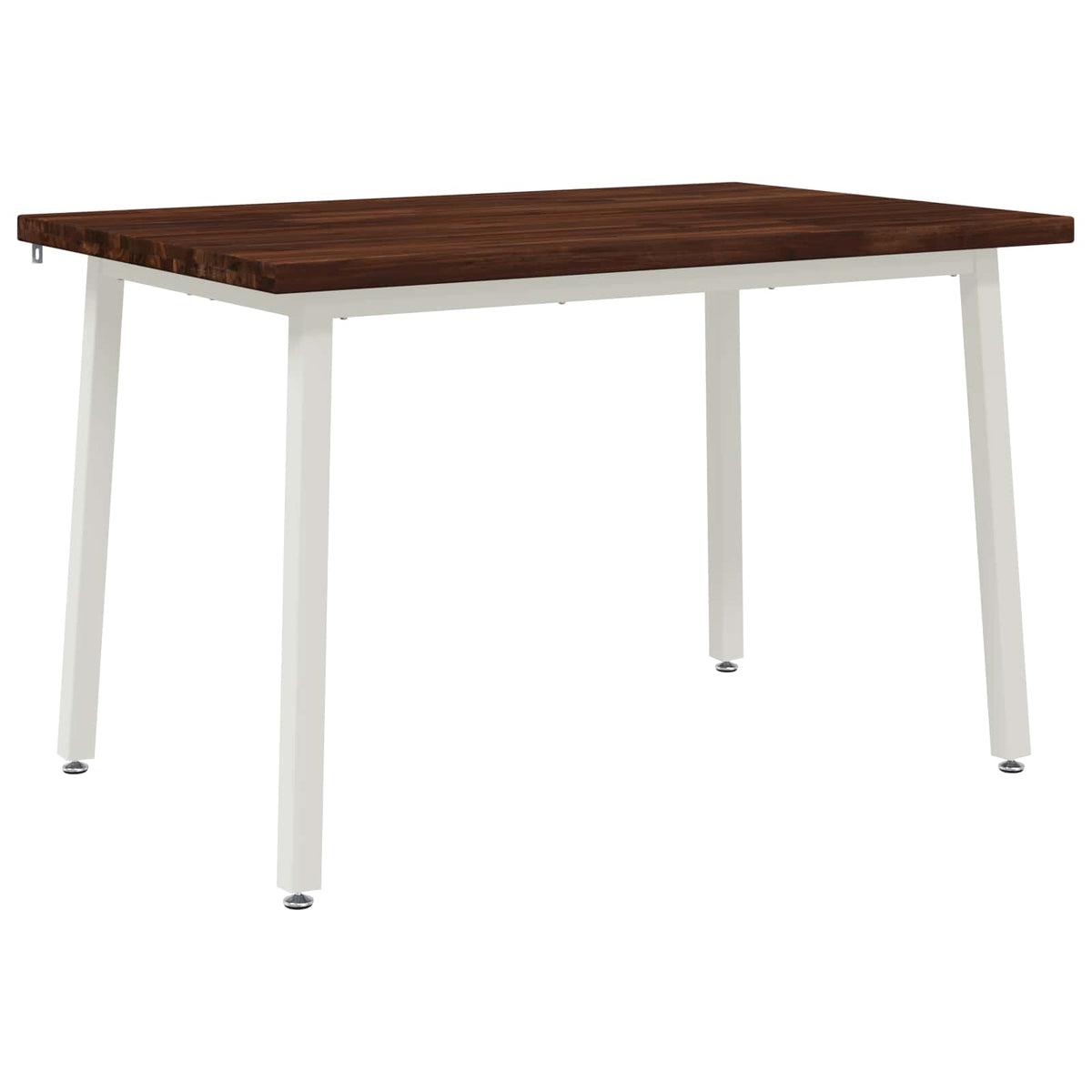 120 x 80 x 75 cm Solid Acacia Wood Dark Brown and White