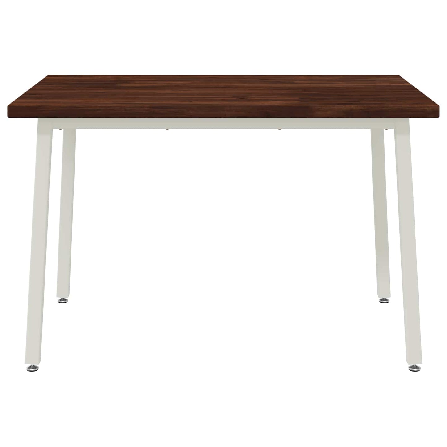 120 x 80 x 75 cm Solid Acacia Wood Dark Brown and White