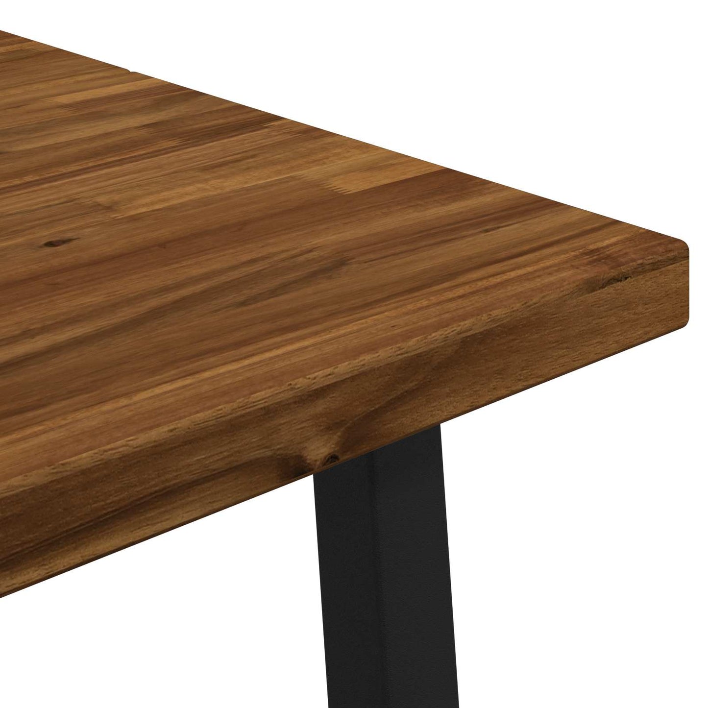 120 x 80 x 75 cm Solid Acacia Wood Natural and Black