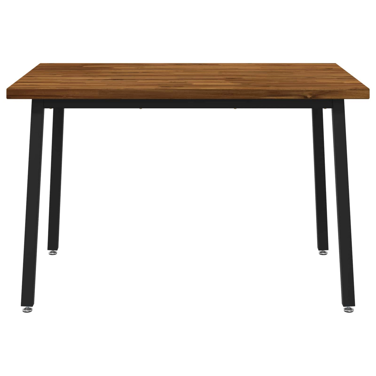 120 x 80 x 75 cm Solid Acacia Wood Natural and Black