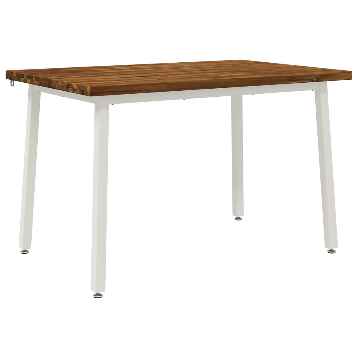 120 x 80 x 75 cm Solid Acacia Wood Natural and White
