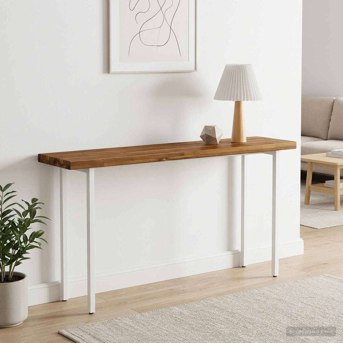 Rectangular Table Top 130 x 30 x 3.5 cm Rectangular Natural