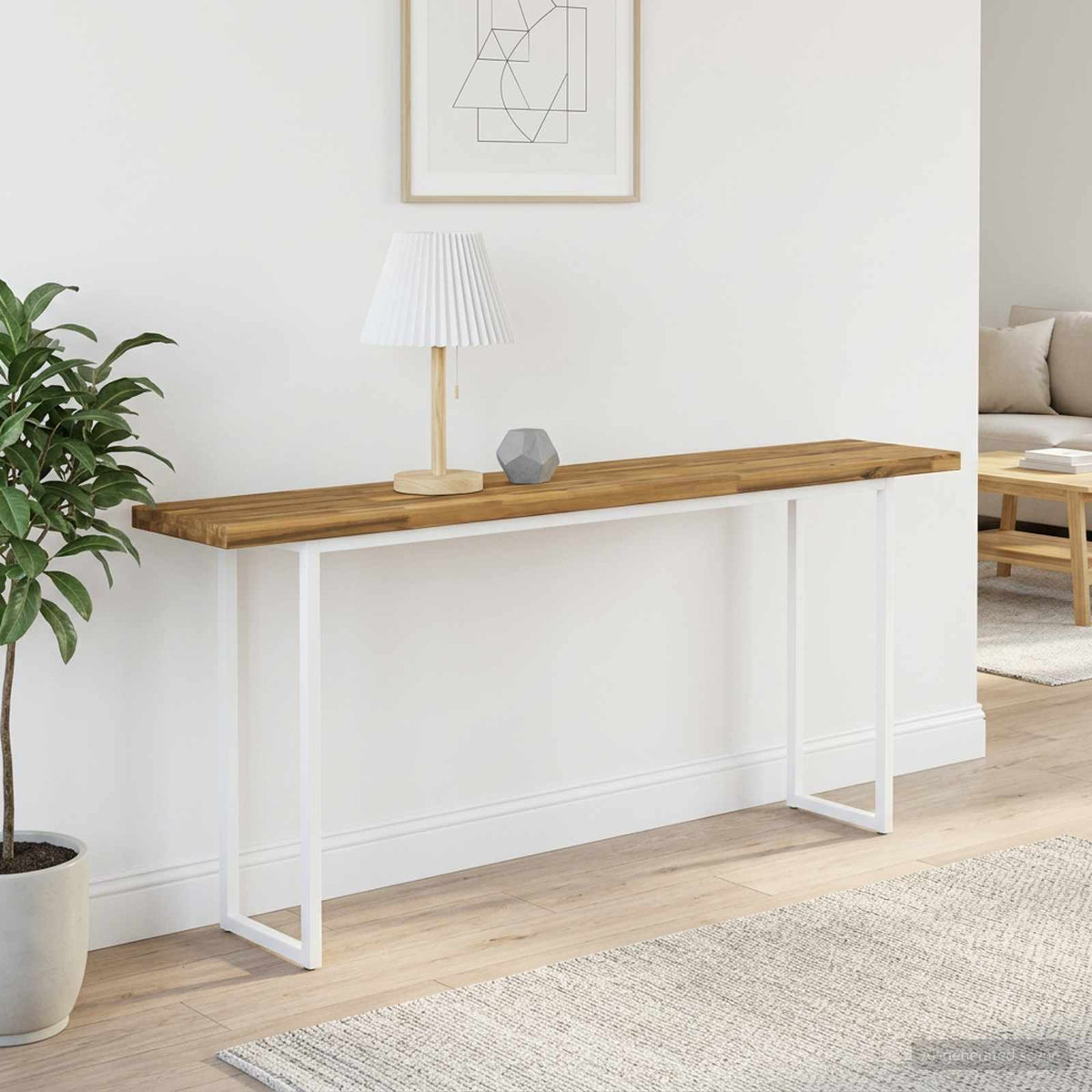 Rectangular Table Top 160 x 30 x 3.5 cm Rectangular White