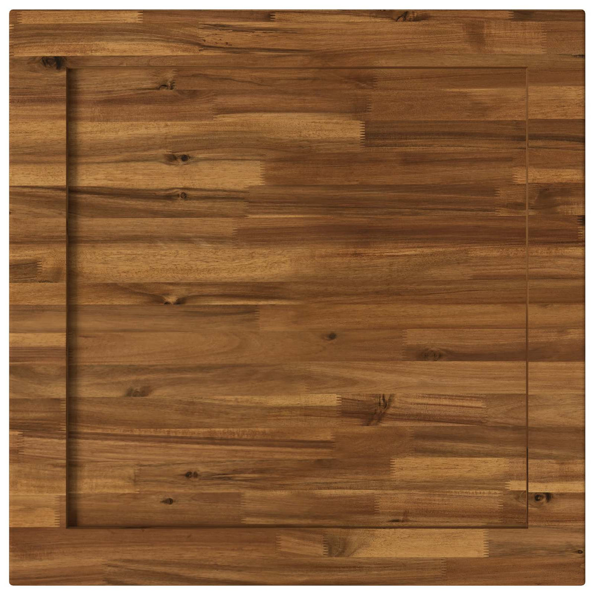 Rectangular Table Top 70 x 70 x 3.2 cm Square Solid Acacia Wood
