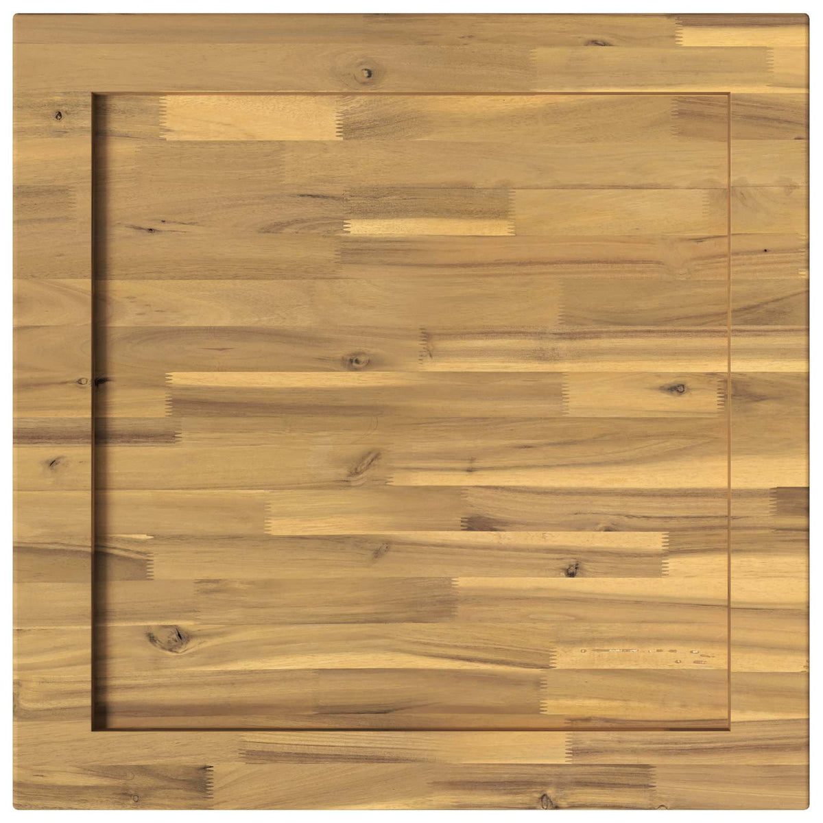 Rectangular Table Top 70 x 70 x 3.5 cm Square Solid Acacia Wood