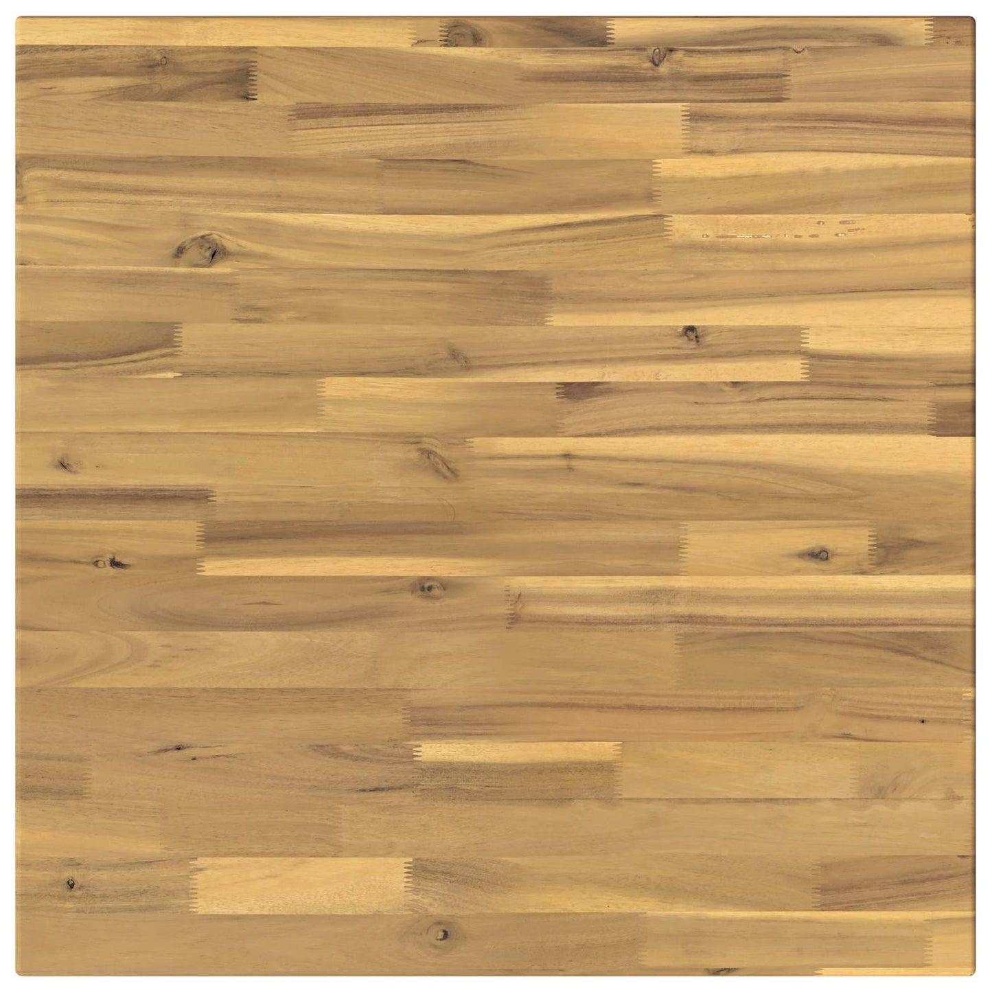 Rectangular Table Top 70 x 70 x 3.5 cm Square Solid Acacia Wood