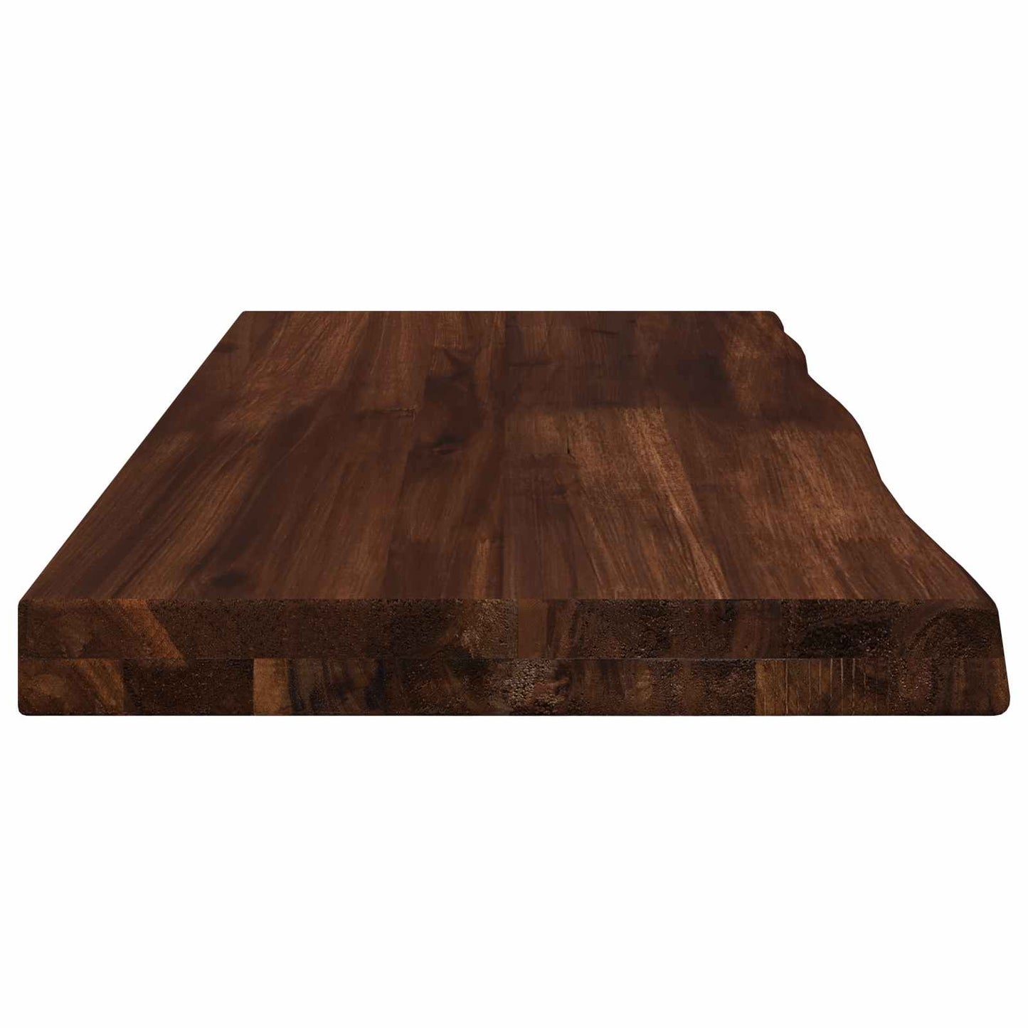 Live Edge Table Top 40 x 20 x 3.5 cm Rectangular Dark Brown