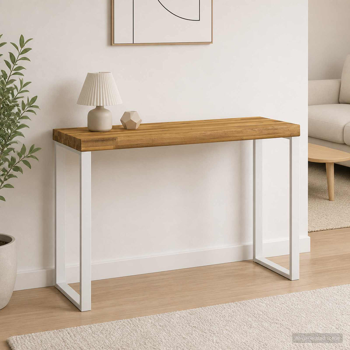 Live Edge Table Top 40 x 20 x 3.5 cm Rectangular White