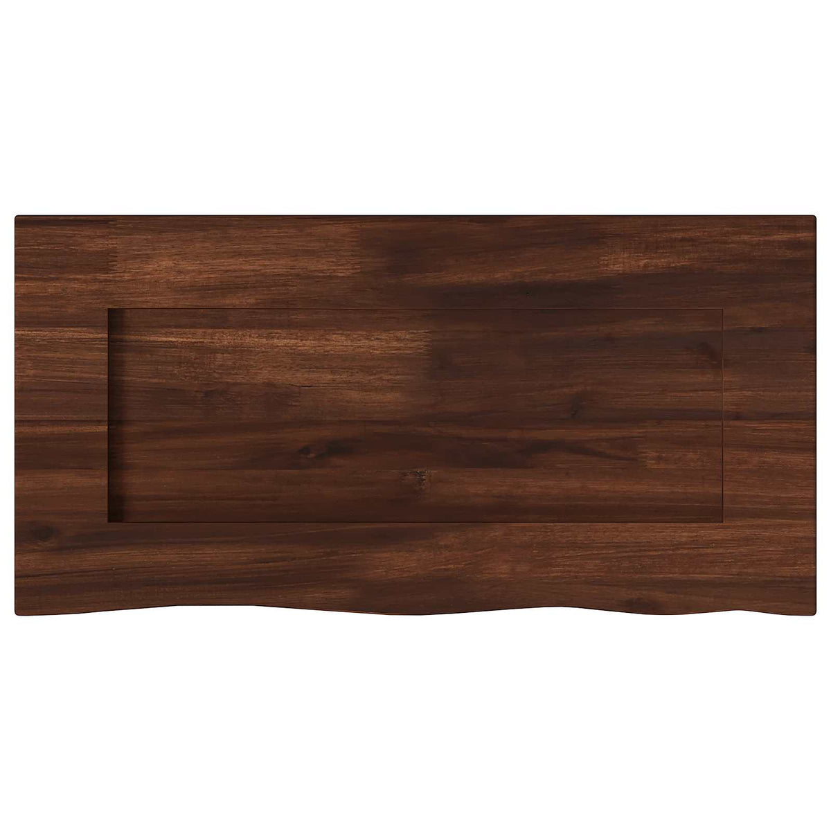 Live Edge Table Top 60 x 20 x 3.5 cm Rectangular Dark Brown